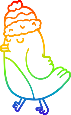 gökkuşağı gradyanı çizimi bir insan tarafından çizilmiş bir çizgi noel robinidir.