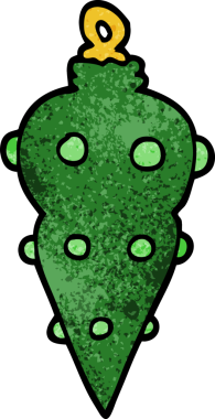 Bir insan tarafından çizilmiş bir karalama Noel süslemesi.