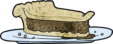 Bir insan tarafından çizilmiş et pastası.