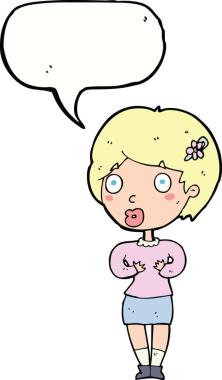 Bir insan tarafından çizilmiş konuşma balonlu bir karikatür.