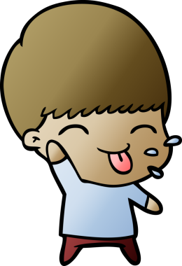 Bir insan tarafından çizilmiş sakin çocuk çizgi filmi.