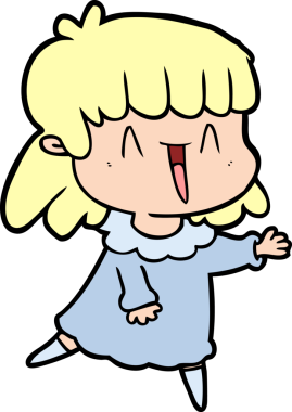 Bir insan tarafından çizilmiş karikatür kadın.