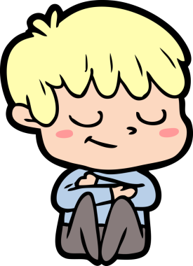 Bir insan tarafından çizilmiş mutlu çocuk çizgi filmi.