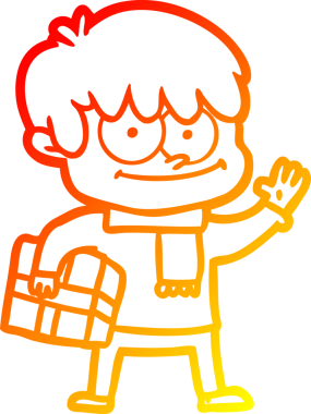 Bir insan tarafından çizilmiş mutlu bir çizgi film karakteri çizimi.