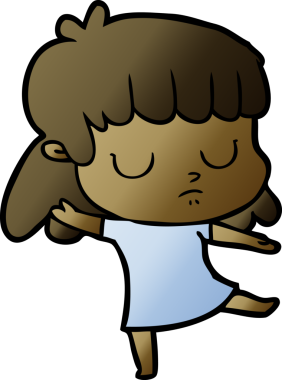 Bir insan tarafından çizilmiş ilgisiz kadın çizgi filmi.