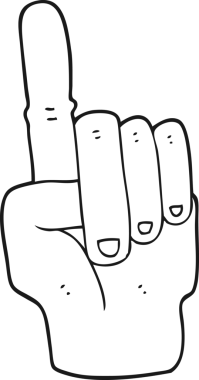 Bir insan tarafından çizilmiş siyah beyaz karikatür.