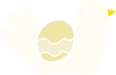 Bir insan tarafından çizilmiş düz renkli karikatür.