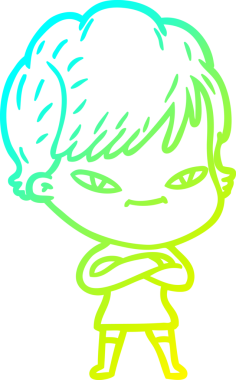 Bir insan tarafından çizilmiş mutlu bir karikatür çizimi.