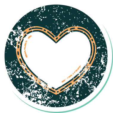 Bir insan tarafından çizilmiş bir kalbin sembolik dövmesi.