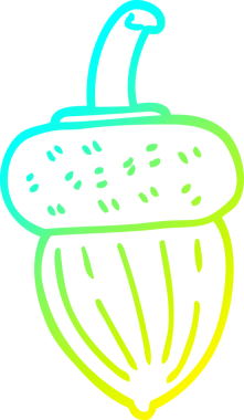 Bir insan tarafından çizilmiş bir palamut karikatürü.