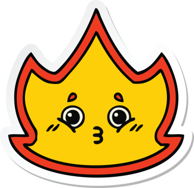 Bir insan tarafından çizilmiş şirin bir çizgi film çıkartması.