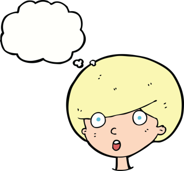 Bir insan tarafından çizilmiş düşünce baloncuğu olan bir çocuk.