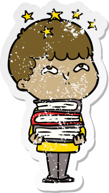 Bir çizgi filmin sıkıntılı çıkartması Bir insan tarafından çizilmiş hayret verici bir çocuk