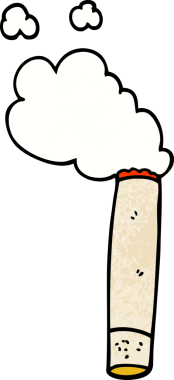 Bir insan tarafından çizilmiş karalama sigarası.