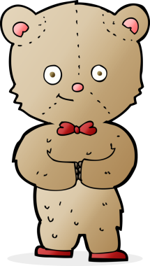 Bir insan tarafından çizilmiş oyuncak ayı.