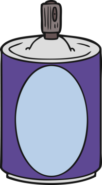 Bir insan tarafından çizilmiş karikatür spreyi.