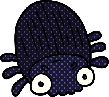 karikatür bir insan tarafından çizilmiş dev bir böcek