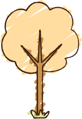 Bir insan tarafından çizilen Ağaç Tebeşiri