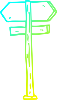 Bir insan tarafından çizilmiş bir çizgi filmin soğuk gradyan çizgisi.