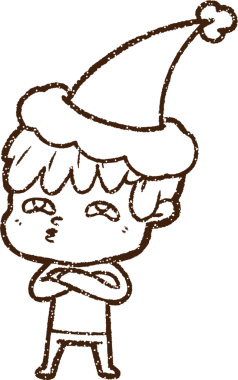 Bir insan tarafından çizilmiş Noel Adamı Kömürü