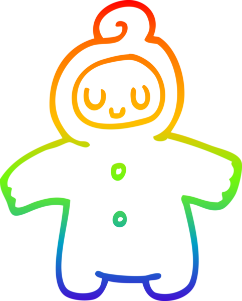 gökkuşağı gradyan çizimi bir insan tarafından çizilmiş karikatür insan bebeği