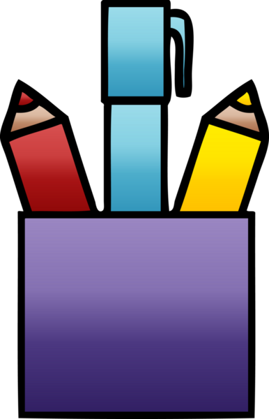 Bir insan tarafından çizilmiş kalem tenceresinin gölgelenmiş karikatürü