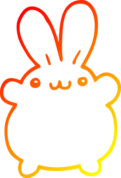 Bir insan tarafından çizilmiş çizgi film tavşanı çizimi