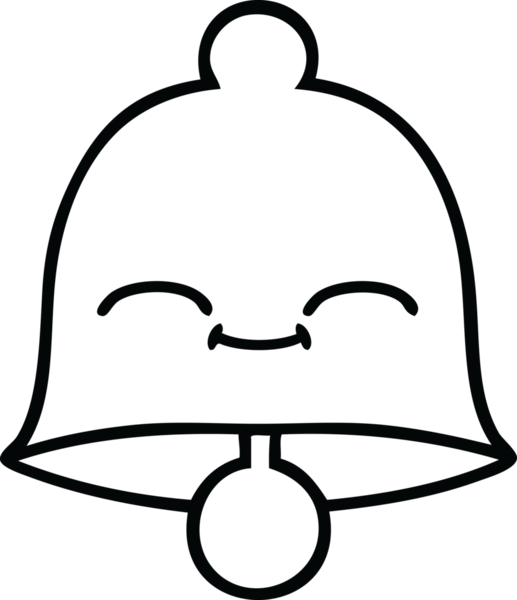 Bir insan tarafından çizilmiş bir çanın çizgi çizimi