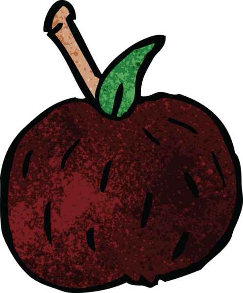 Bir insan tarafından çizilmiş karalama domatesi.