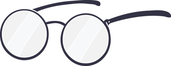 Bir insan tarafından çizilmiş düz renk çizgi film gözlüğü