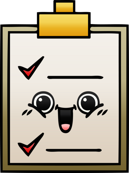 Bir insan tarafından çizilmiş bir kontrol listesinin gölgelendirilmiş çizimi