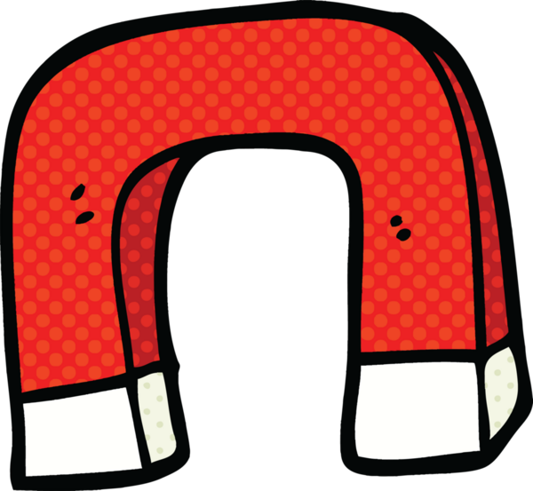 bir insan tarafından çizilmiş çizgi roman tarzı mıknatıs