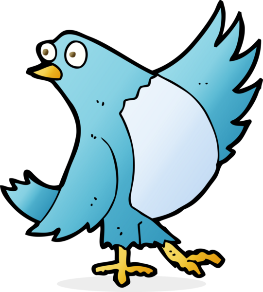 bir insan tarafından çizilmiş dans eden mavi kuş.