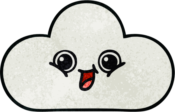 Bir insan tarafından çizilmiş eski grunge desenli bir bulut.