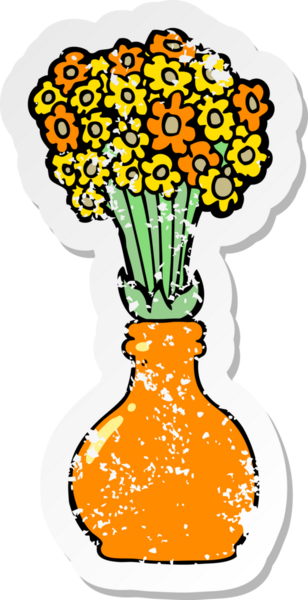 Bir insan tarafından çizilmiş eski bir cam vazonun gerilimli yapıştırması.