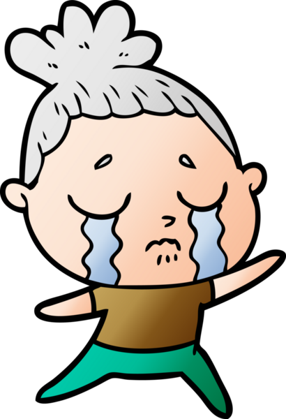 Bir insan tarafından çizilmiş ağlayan kadın çizgi filmi.