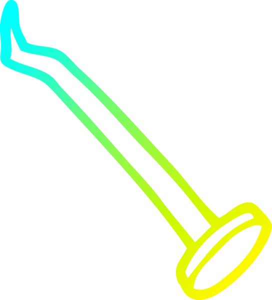 Bir insanın çizdiği çivinin soğuk gradyan çizgisi.