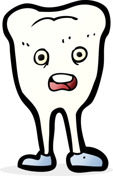 Bir insan tarafından çizilmiş mutlu bir diş.