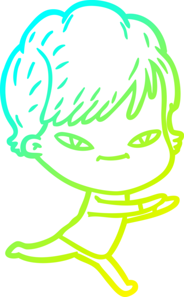 Bir insan tarafından çizilmiş mutlu bir karikatür çizimi.