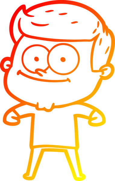 Bir insan tarafından çizilmiş mutlu bir adamın çizgi çizimi.