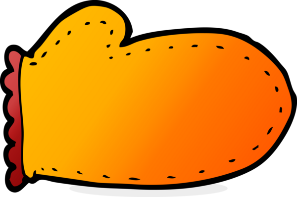 Bir insan tarafından çizilmiş fırın eldiveni.