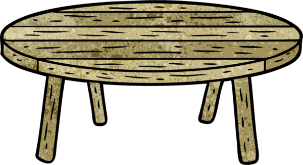 Bir insan tarafından çizilmiş ahşap masa.