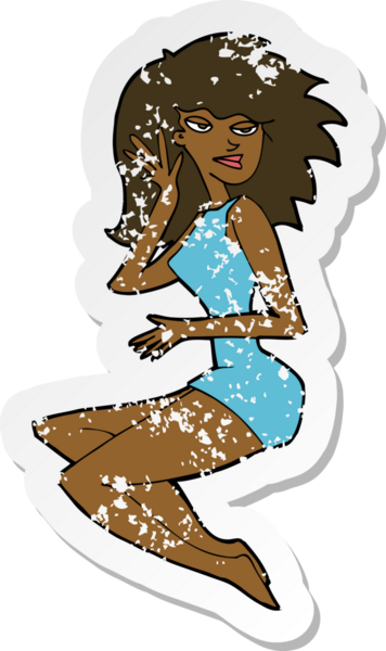 Bir insan tarafından çizilmiş seksi bir karikatürün gerilimli yapıştırması.