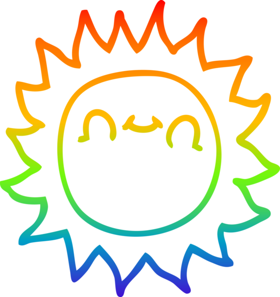 gökkuşağı gradyan çizgi çizimi bir insan tarafından çizilmiş mutlu gün ışığı