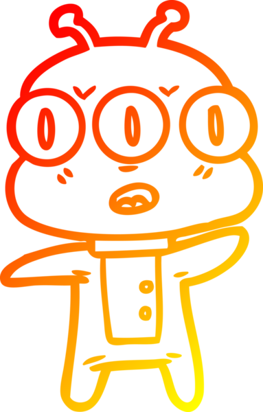 Bir insan tarafından çizilmiş üç gözlü bir karikatür çizimi.