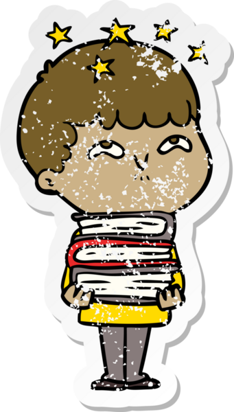 Bir çizgi filmin sıkıntılı çıkartması Bir insan tarafından çizilmiş hayret verici bir çocuk