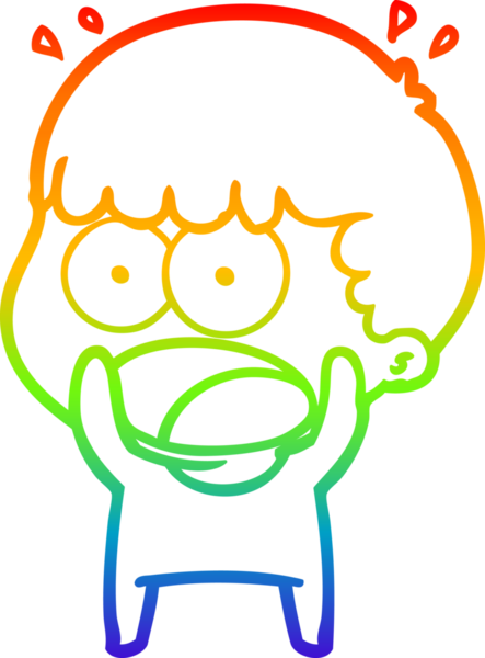 gökkuşağı gradyanı çizimi bir insan tarafından çizilmiş şok bir adam