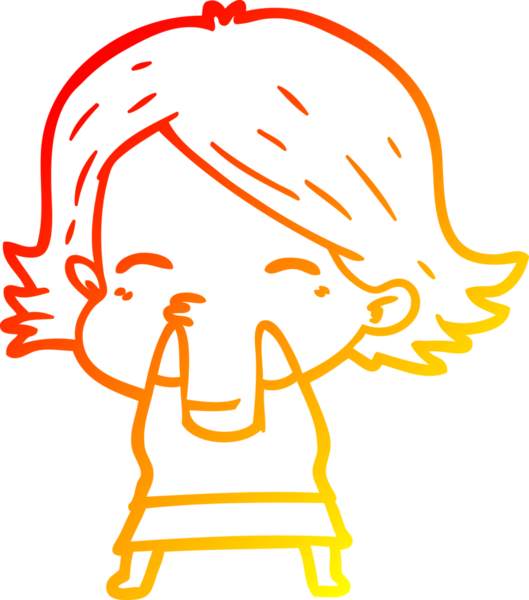 Bir insan tarafından çizilmiş bir karikatür kadın çizimi