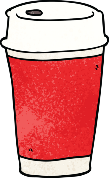 Çizgi film karalaması Bir insan tarafından çizilen kahveyi dışarı çıkar