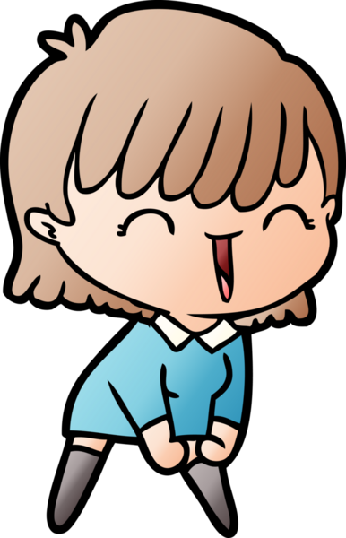 Bir insan tarafından çizilmiş karikatür kadın.